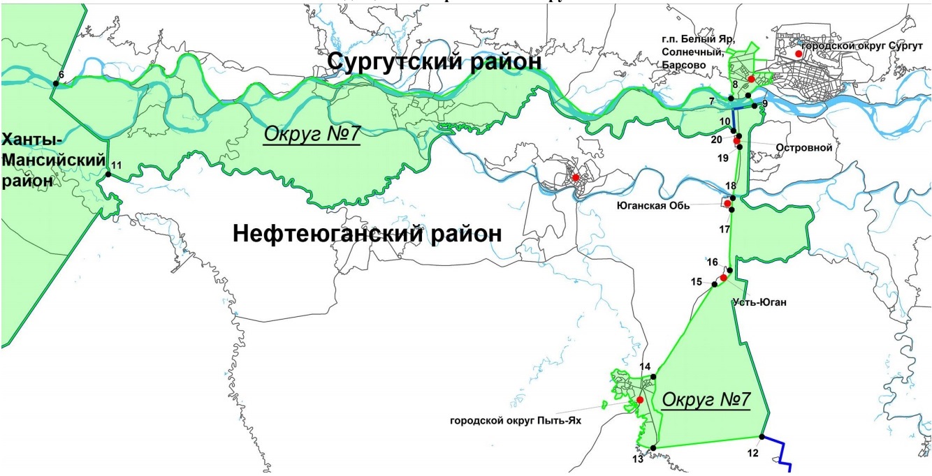 Карта сургутского района подробная со всеми поселками