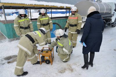 28 февраля в Шапше прошли пожарные учения