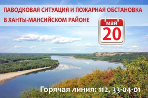Паводковая ситуация и пожарная обстановка в Ханты-Мансийском районе на 20 мая