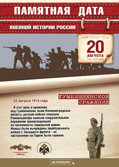 Гумбинненское сражение. 20 августа 1914 года.