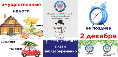 Уплатите налоги не позднее 2 декабря!