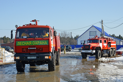 8 апреля в Шапше прошли учения по тушению лесных пожаров
