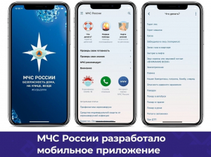 МЧС России: разработано мобильное приложение «Личный помощник при чрезвычайной ситуации»