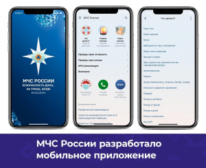 Специалистами Информационно-аналитического центра МЧС России разработано мобильное приложение
