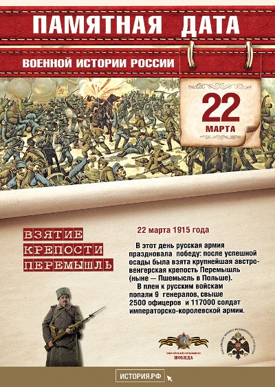 Взятие русскими войсками крепости Перемышль. 22 марта 1915 года