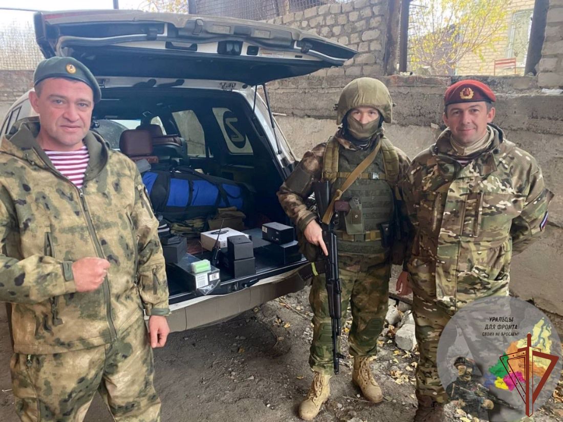 Ветераны спецназа Росгвардии собрали и доставили гуманитарную помощь мирным жителям Донбасса