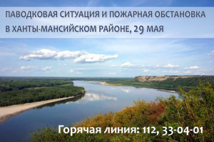 Паводковая ситуация и пожарная обстановка в Ханты-Мансийском районе на 29 мая