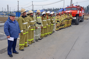 23 апреля в Ярках прошли учения по тушению лесного пожара