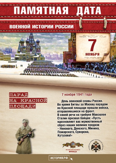 Парад на Красной площади. 7 ноября 1941 года