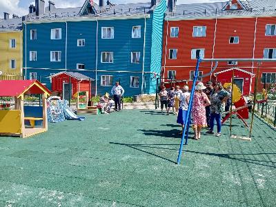 Общественная приемка выполненных работ по благоустройству детской площадки  в п. Горноправдинск