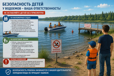 О мерах безопасности детей у водоемов в весенне-летний период