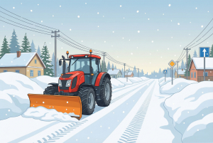 23 единицы техники вышли на уборку снега в сельских поселениях