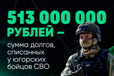 Судебные приставы Югры списали 513 миллионов рублей кредитной задолженности 1 475 участникам СВО