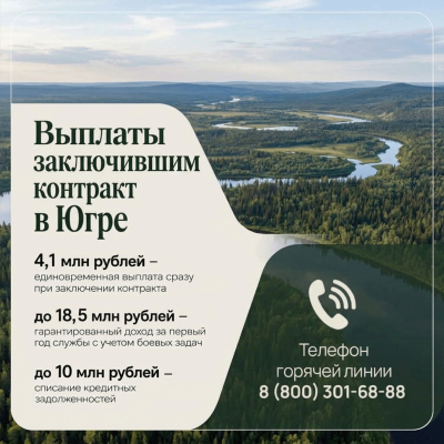 Югра предлагает лучшие условия для службы по контракту 