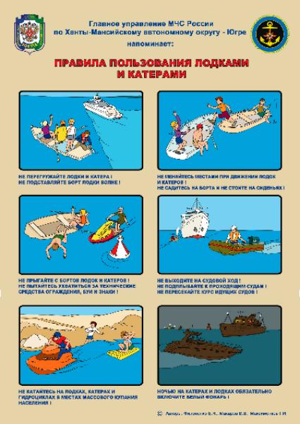 Правила пользования катерами и лодками