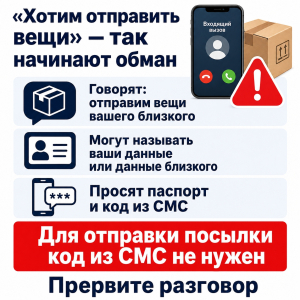 Родственников участников СВО могут пытаться обмануть под видом отправки посылок
