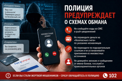 Полиция предупреждает о схемах обмана